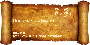 Herczog Zotmund névjegykártya
