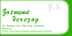 zotmund herczog business card